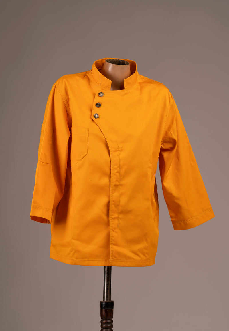 Chaqueta de cocina - amarillo oro - unisex - con - cierre